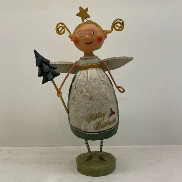 Lori C Mitchell Angel Figurine with Tree - Picture 2 of 3